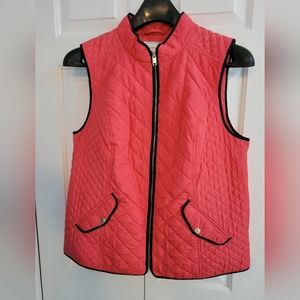 CHARTER CLUB quilted vest zip front pockets Large